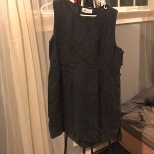 Black linen dress that buttons on side.